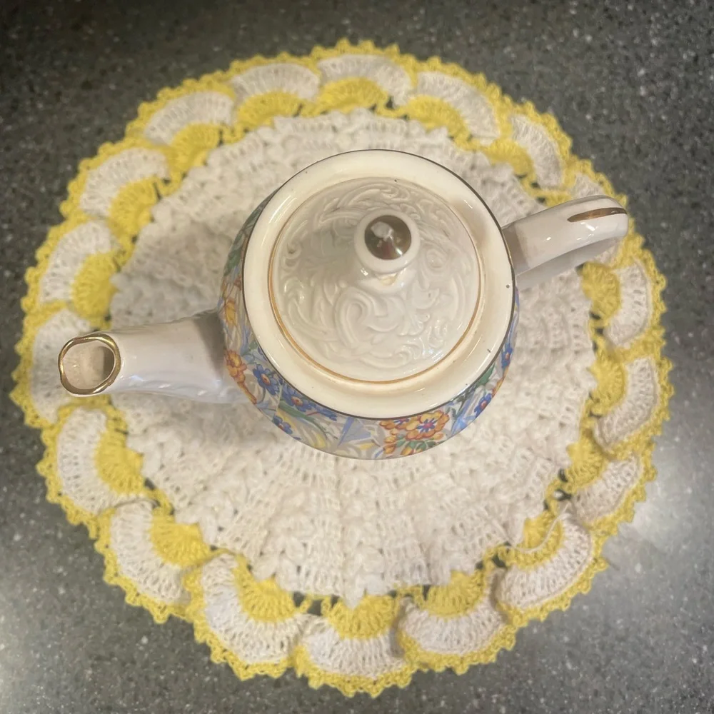 Rare VTG Erphila Brighton Cheery Chintz Mini Embossed Coffee Pot | 6”H | Repair